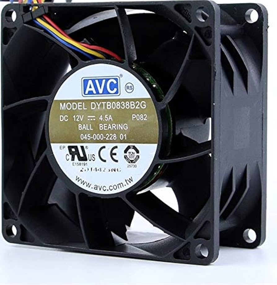 DYTB0838B2G  FAN 12V 4,5A  80X80X38 4 UCLU AVC