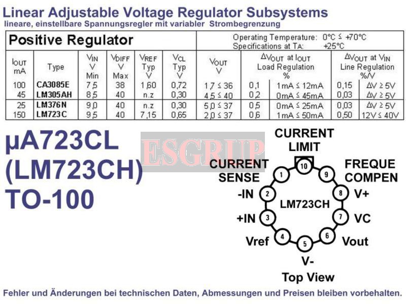 LM723H  LDO Regulator Pos 2V to 37V 0.15A 10-Pin 